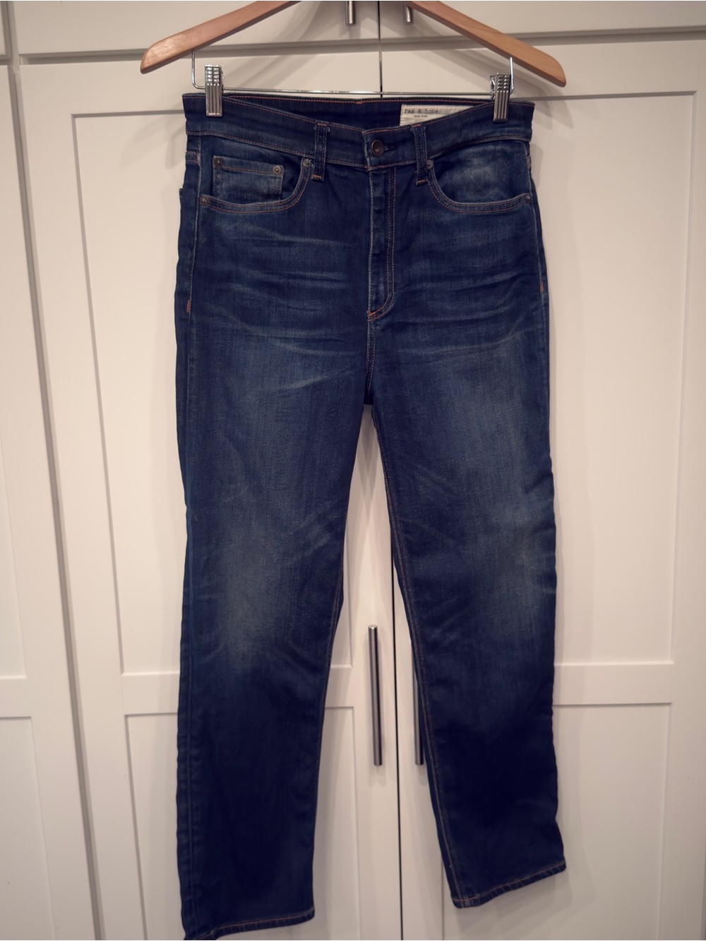 rag & bone Nina High Rise Ankle Cigarette Jeans Arrowmill Wash 29